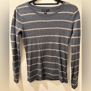 Banana Republic longe sleeve with stripes and elbow patches